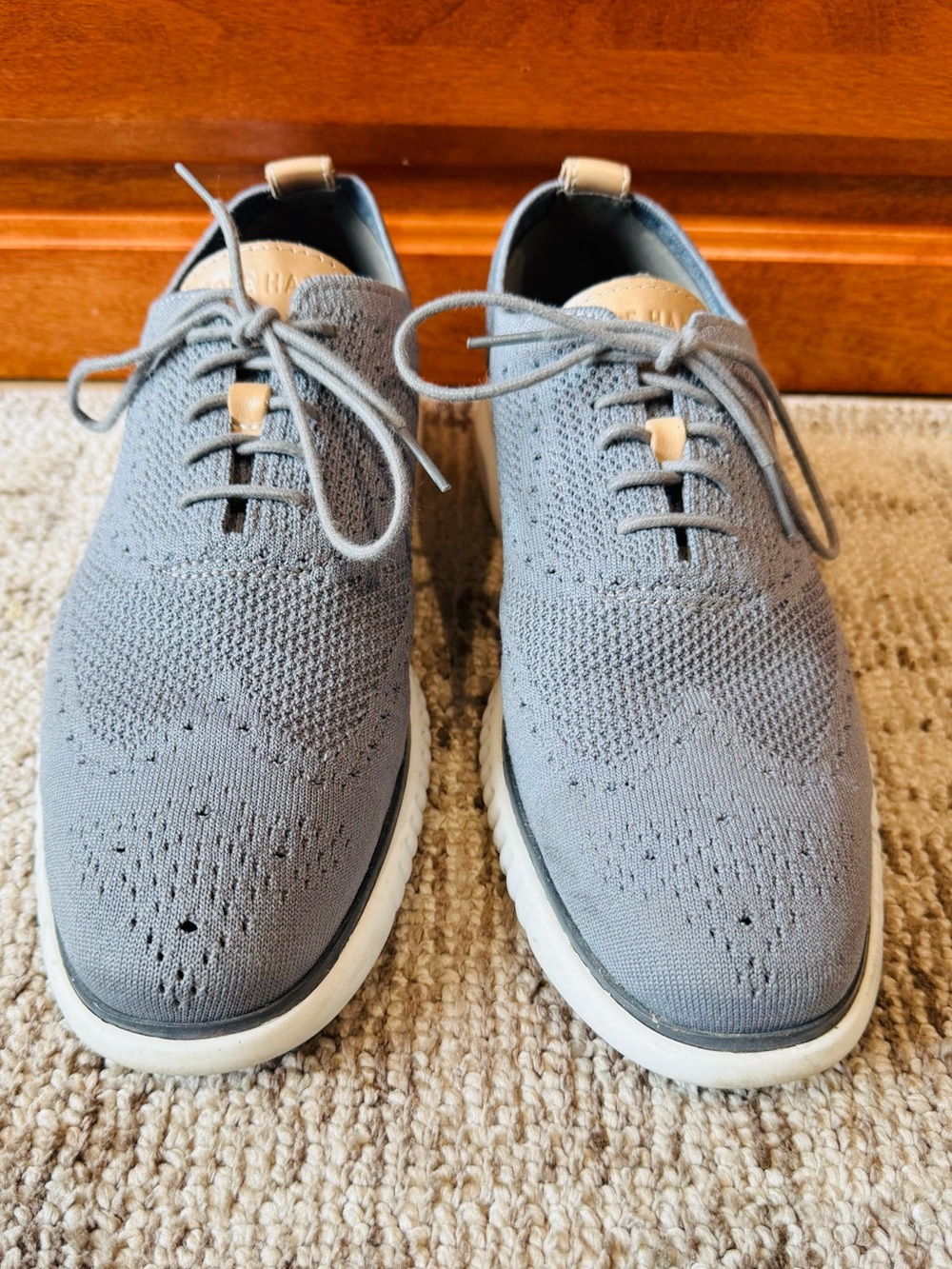 Cole Haan Men’s ZeroGrand Stitchlite Wingtip Oxford In Grey